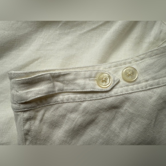 Lauren Ralph Lauren White 100% Linen Lined Midi Skirt Women's SZ. 22W Boho Beach - Picture 4 of 10